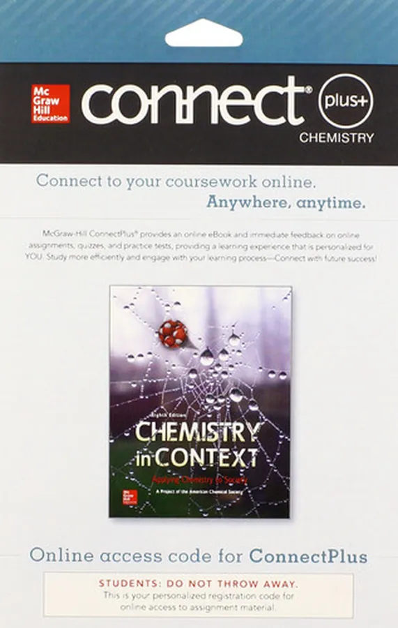 Cover of Connect 1-Semester Access Card for Chemistry in Context