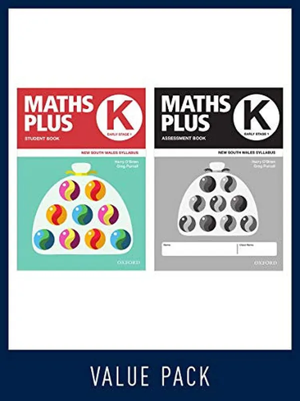 Cover of Maths Plus NSW Syllabus Student and Assessment Book K Value Pack, 2020