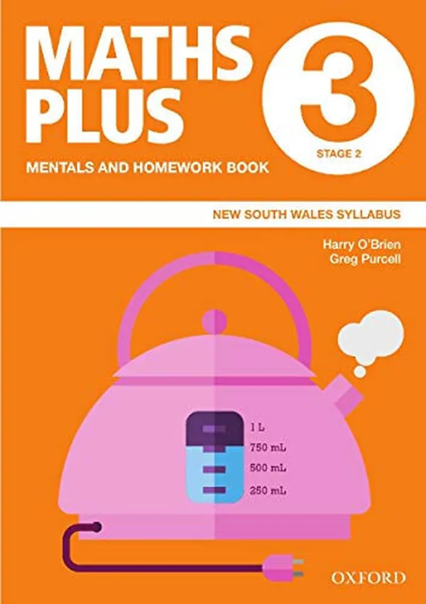 Cover of Maths Plus NSW Syllabus Mentals and Homework Book 3 2020