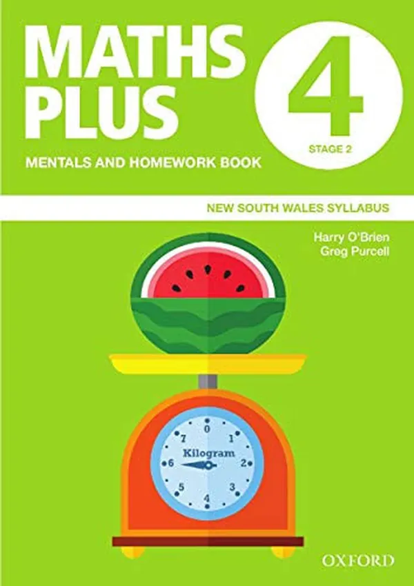 Cover of Maths Plus NSW Syllabus Mentals and Homework Book 4 2020