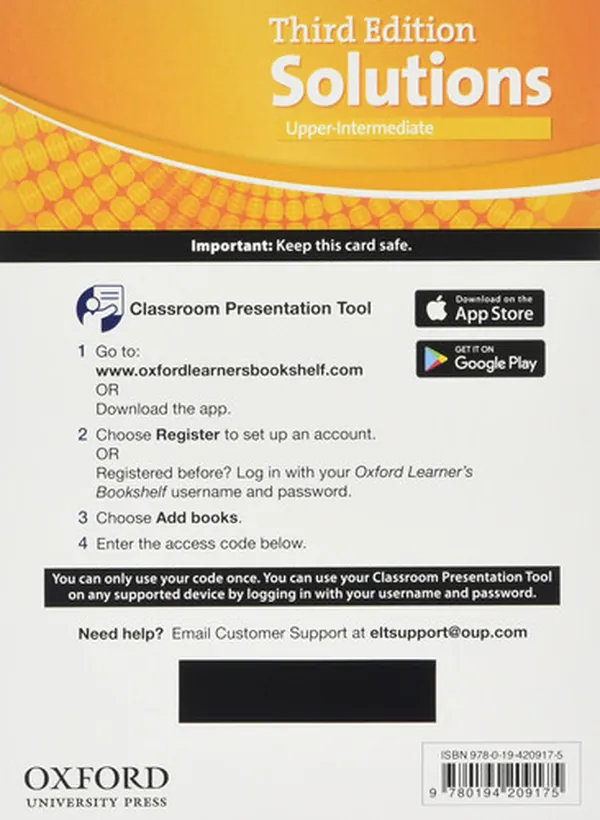Cover of Solutions 3rd Edition Upper-Intermediate. Student's Book + Workbook CPT Access Card