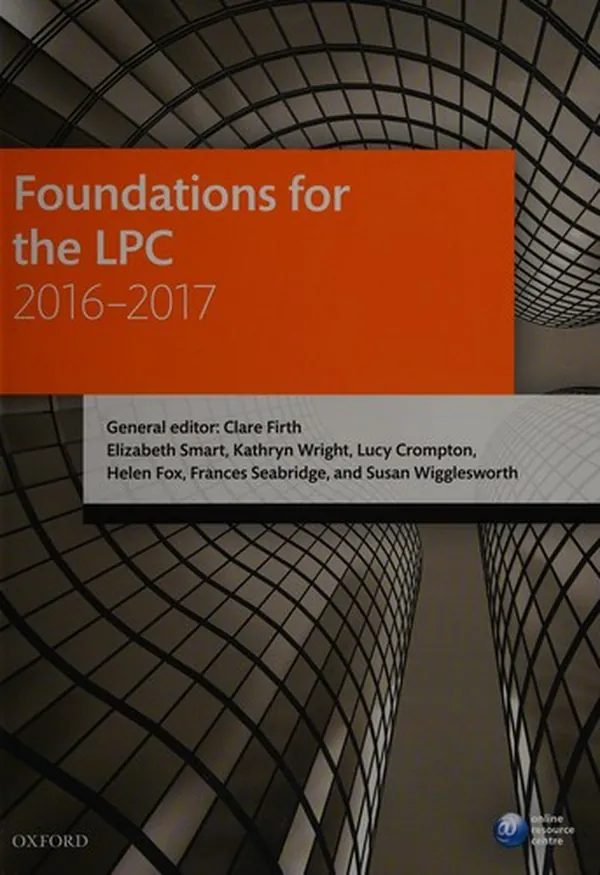 Cover of Foundations for the LPC 2016-2017