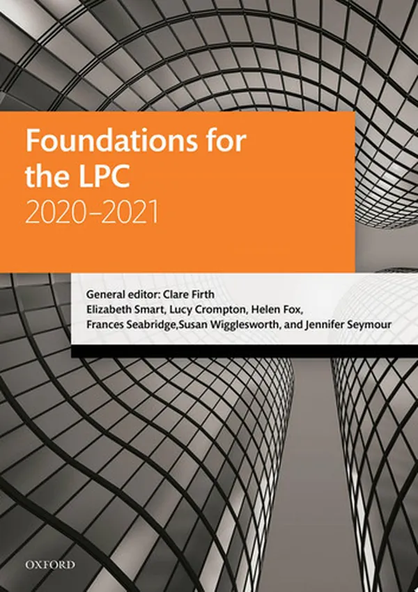 Cover of Foundations for the LPC 2020-2021