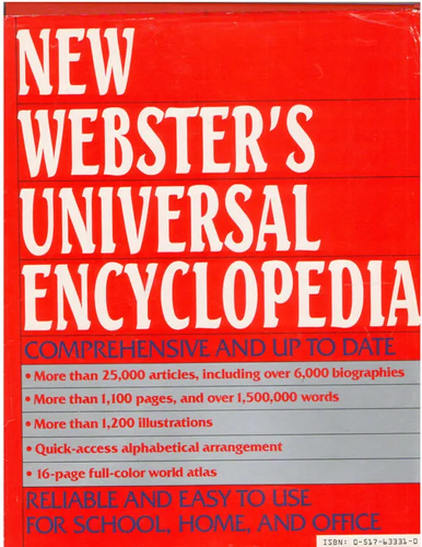 Cover of Webster's New Universal Encyclopedia