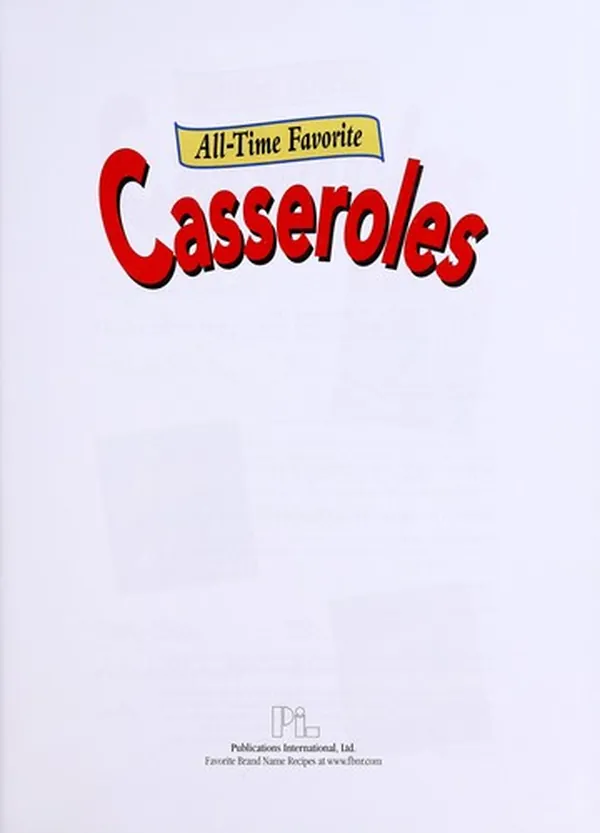 Cover of All-time favorite casseroles.