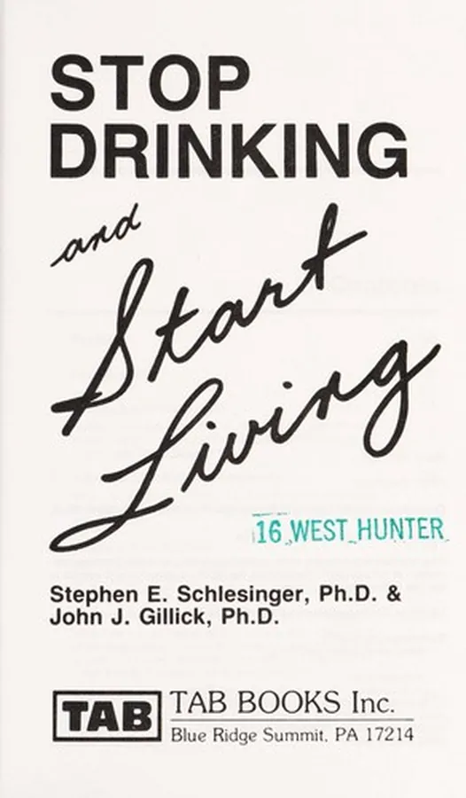 Cover of Stop drinking and start living