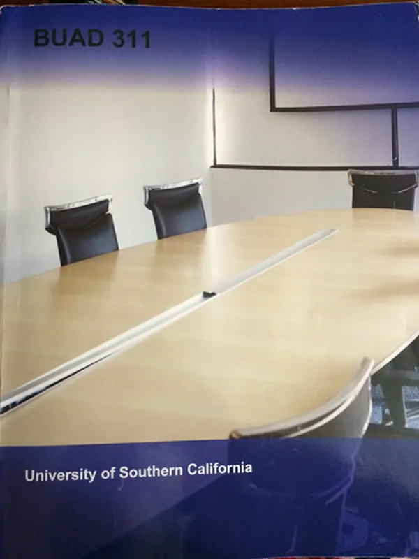 Cover of BUAD 311T USC OPerations Management