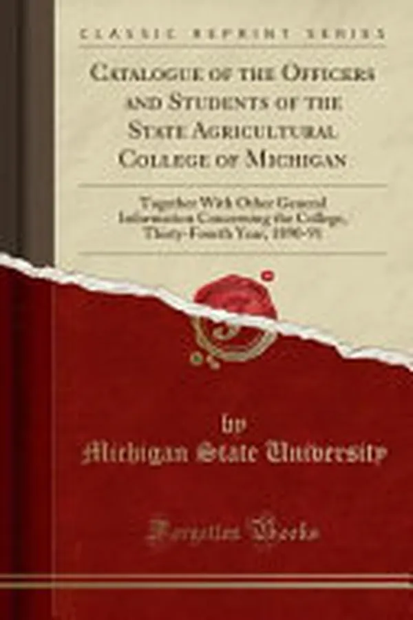 Cover of Catalogue of the Officers and Students of the State Agricultural College of Michigan
