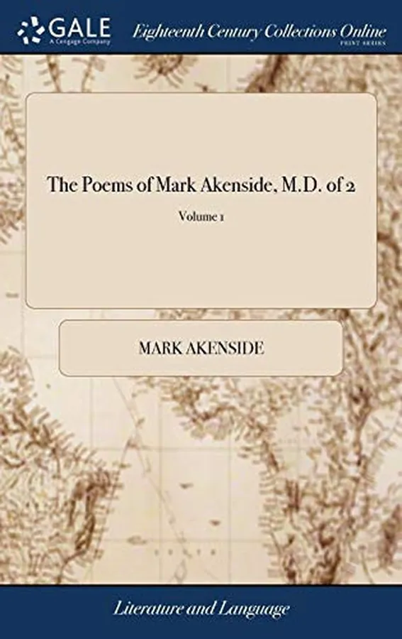 Cover of The Poems of Mark Akenside, M. D. of 2; Volume 1