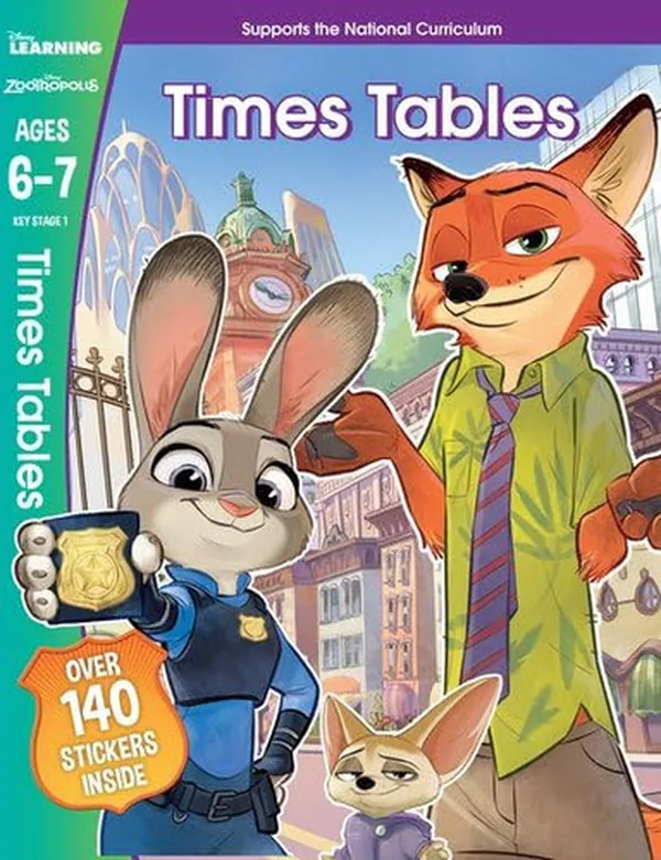 Cover of Times Tables Learning workbook. Ages 6-7