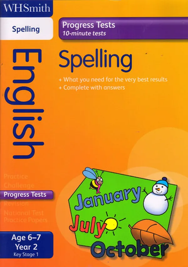 Cover of Wh Smith Progress Tests Key Stage 1 Spelling 6-7
