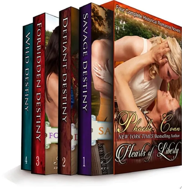 Cover of The Hearts of Liberty (Four Complete Historical Romance Novels in One)