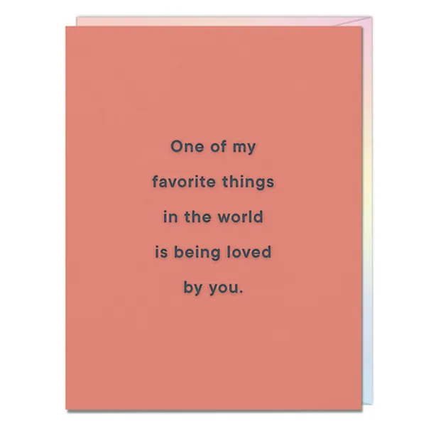 Cover of Favorite Things In The World Loved By You Card (Carvell Wallace for Em & Friends Greeting Cards)