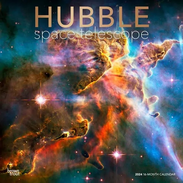 Cover of Calendario de Pared: HUBBLE SPACE TELESCOPE 2024 SQUARE FOIL - BROWNTROUT