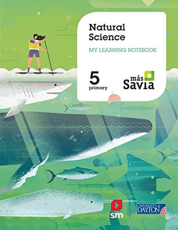 Cover of Natural Science, 5 Primary Más Savia. My learning notebook