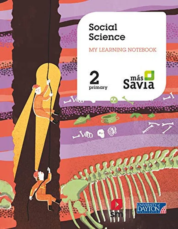 Cover of Social Science, 2 Primary Más Savia. My learning notebook