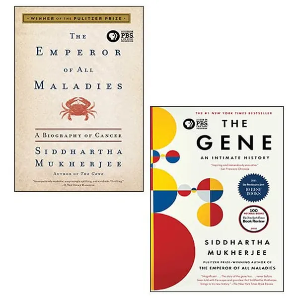 Cover of Siddhartha Mukherjee 2 Books Collection Set (The Emperor of All Maladies & The Gene An Intimate History)