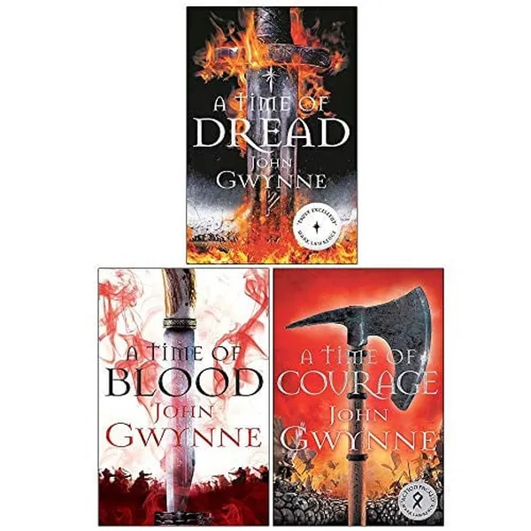 Cover of John Gwynne Of Blood and Bone Series 3 Books Collection Set (A Time of Dread, A Time of Blood, [Hardcover] A Time of Courage)