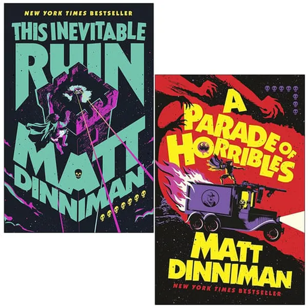 Cover of Dungeon Crawler Carl Series 7-8 Collection 2 Books Set By Matt Dinniman (This Inevitable Ruin & A Parade of Horribles)