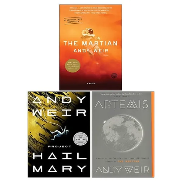 Cover of Andy Weir 3 Books Collection Set(Project Hail Mary [Hardcover], Artemis, The Martian)