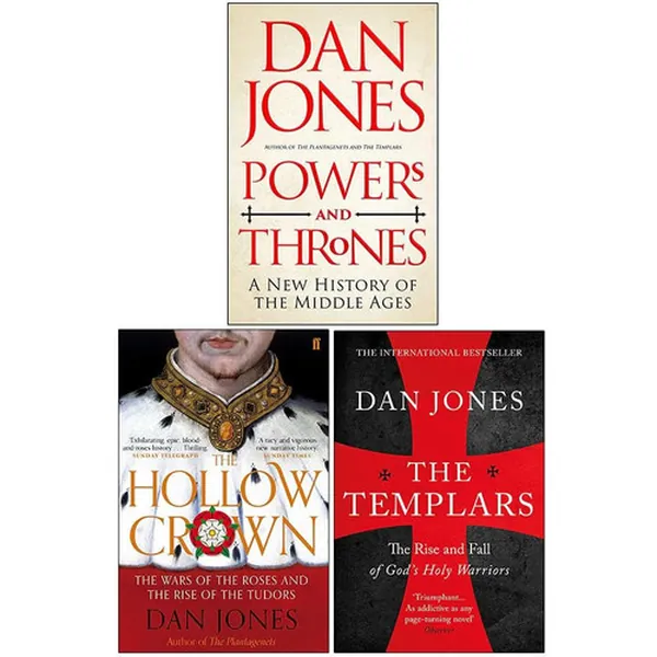 Cover of Dan Jones 3 Books Collection Set(Powers and Thrones [Hardcover], The Templars, The Hollow Crown)