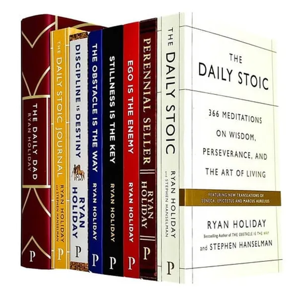 Cover of Ryan Holiday Collection 8 Books Set (Daily Stoic, Perennial Seller, Ego Is The Enemy, Stillness Is The Key, Obstacle Is The Way, Discipline Is Destiny, Daily Stoic Journal [Hardcover] & More)