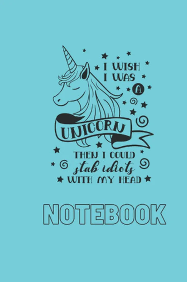 Cover of Notebook: 120 pages | lined | 6" x 9" |Unicorn style | ideal for notes of all kinds: MODERN DESIGN - Chic notebook with a modern unicorn motif.