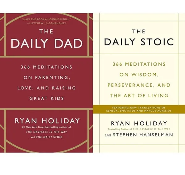 Cover of Ryan Holiday 2-Book Collection Set: the Daily Stoic & the Daily Dad - 366 Meditations on Wisdom, Perseverance, Parenting & Love