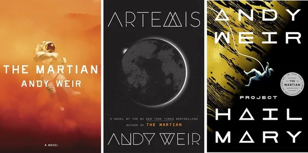 Cover of Andy Weir 3-Book Collection Set: Project Hail Mary, The Martian, Artemis, Science Fiction Novels